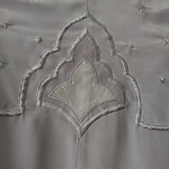 Blouse with silk and leather - Picture 4 of 4